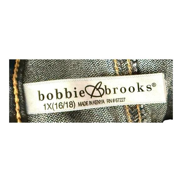 Women's Bobbie Brooks Dark Blue Denim Stretch Jeans Back Pockets. ( Sz 1X 16/18) - Picture 7 of 7